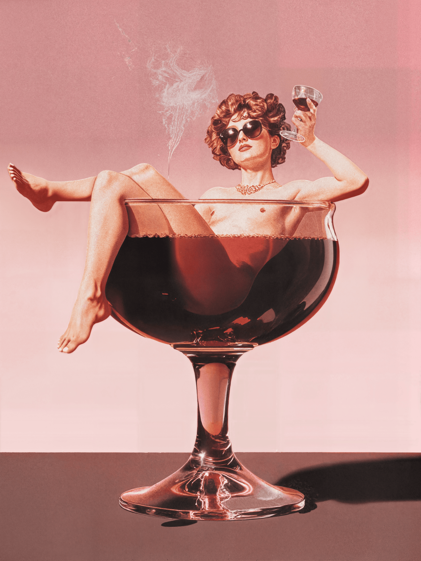 Woman in Wine Sip