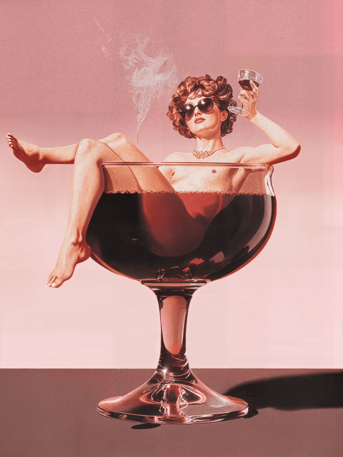 Woman in Wine Sip