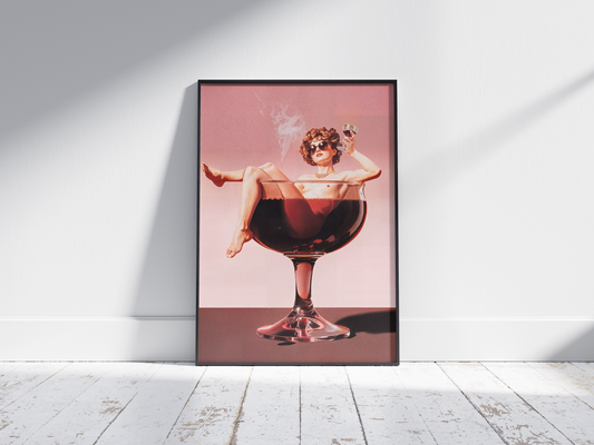 Woman in Wine Sip