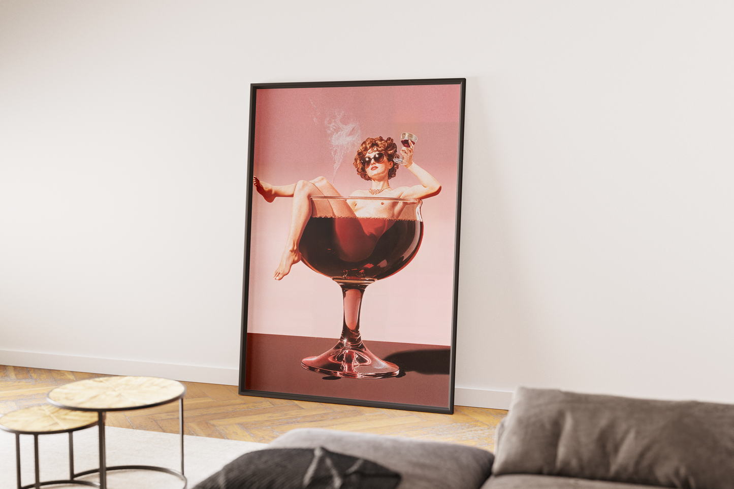 Woman in Wine Sip